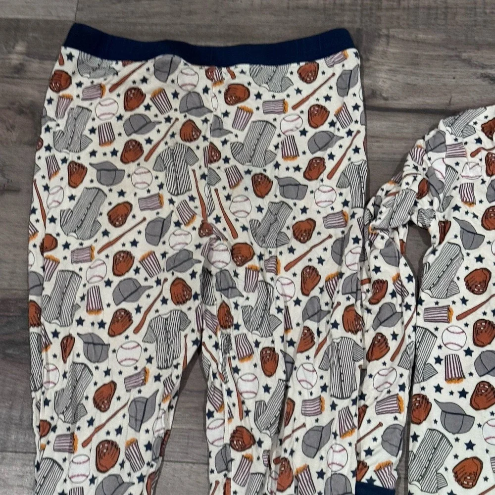 Bamboo Sports 2 Piece Pajamas 9/10 Baseball Dream Big Little Co PJs Dreamyzzz